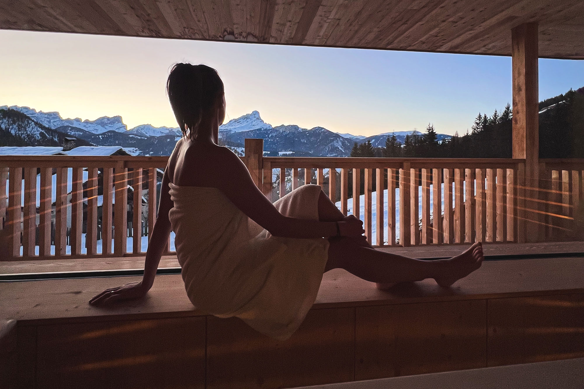 sauna panoramic mountain lodge ciurnadù hotel